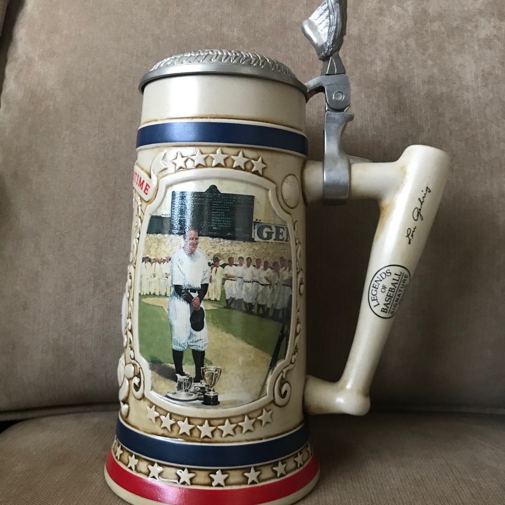 Legends of Baseball collectors Stein. Lou Gehrig.
